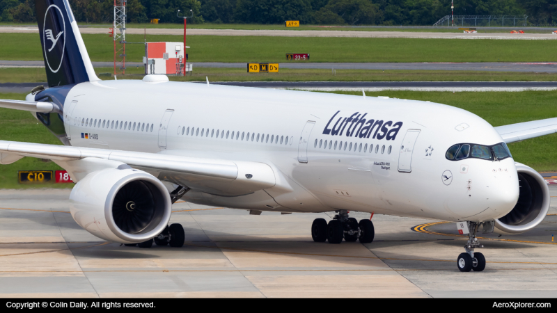 Photo of D-AIXB - Lufthansa Airbus A350-900 at CLT on AeroXplorer Aviation Database