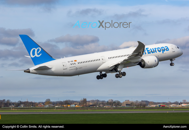 Photo of EC-ODI - Air Europa Boeing 787-9 at AMS on AeroXplorer Aviation Database