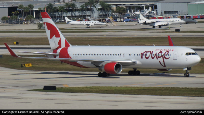 Photo of C-GHPN - Air Canada Rouge Boeing 767-300ER at FLL on AeroXplorer Aviation Database