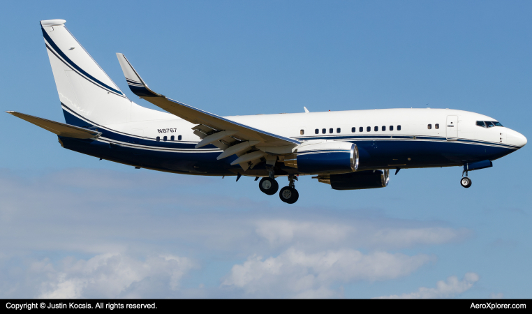 Photo of N8767 - PRIVATE Boeing 737-700BBJ at TPA on AeroXplorer Aviation Database