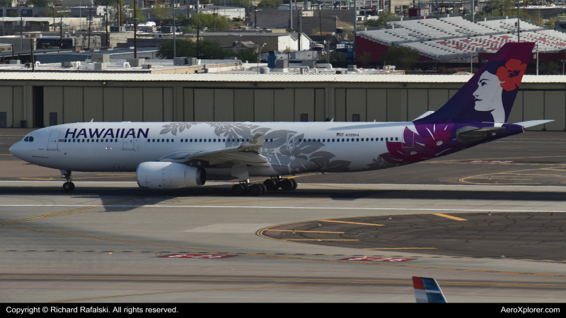 Photo of N399HA - Hawaiian Airlines Airbus A330-200 at PHX on AeroXplorer Aviation Database