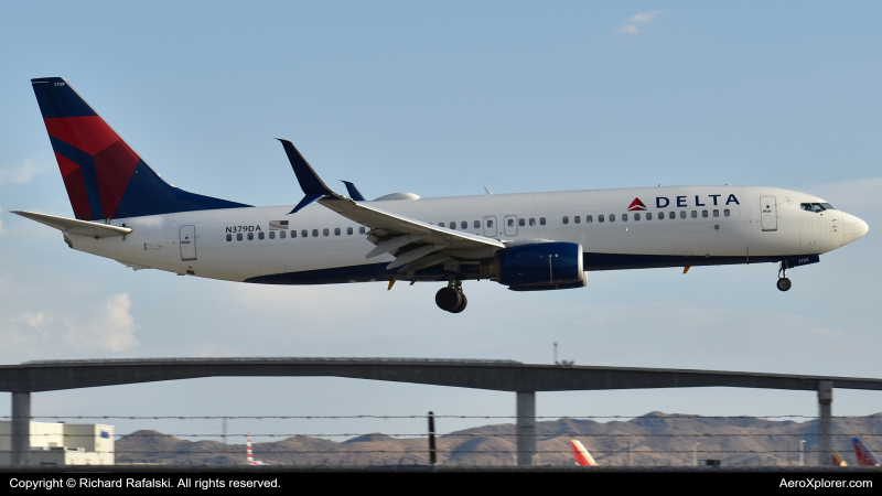 Photo of N379DA - Delta Airlines Boeing 737-800 at PHX on AeroXplorer Aviation Database