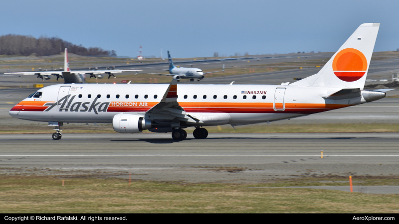 Photo of N652MK - Alaska Airlines Embraer E175 at ANC on AeroXplorer Aviation Database
