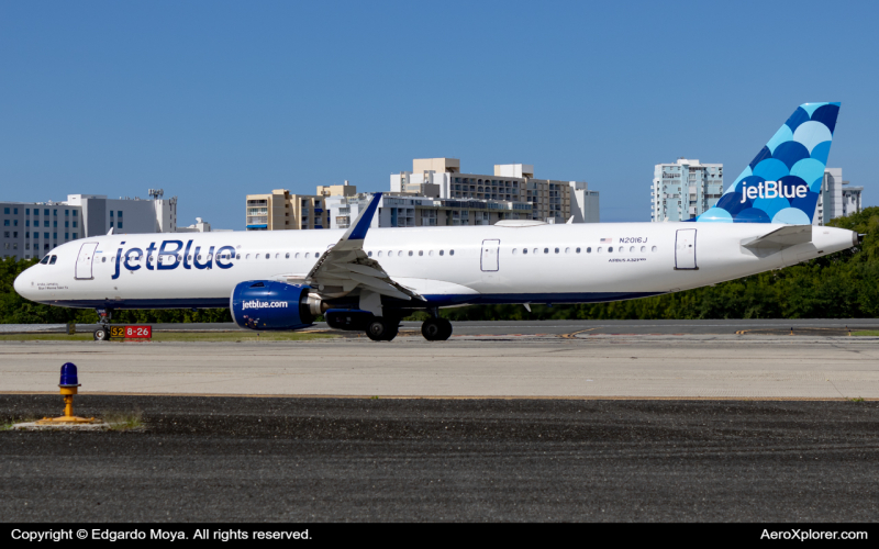 Photo of N2016J - JetBlue Airways Airbus A321NEO at SJU on AeroXplorer Aviation Database