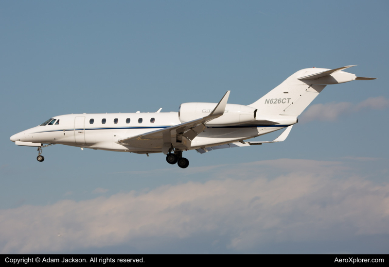 Photo of N626CT - PRIVATE Cessna Citation 750 X at BWI on AeroXplorer Aviation Database