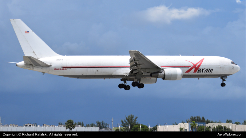 Photo of N362CM - ABX Air Boeing 767-300F at MIA on AeroXplorer Aviation Database