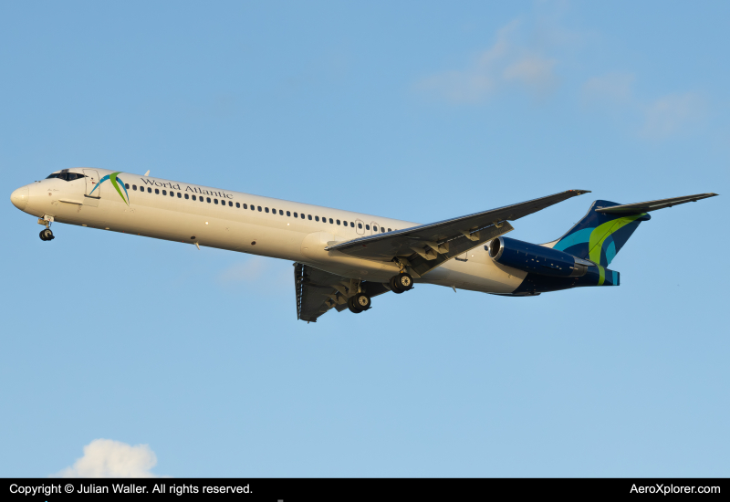 Photo of N805WA - World Atlantic Airlines McDonnell Douglas MD-83 at MIA on AeroXplorer Aviation Database