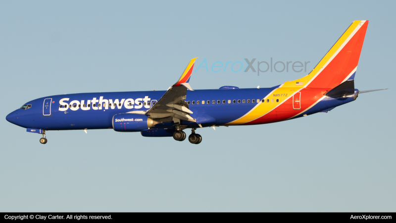 Photo of N8577Z - Southwest Airlines Boeing 737-800 at DCA on AeroXplorer Aviation Database