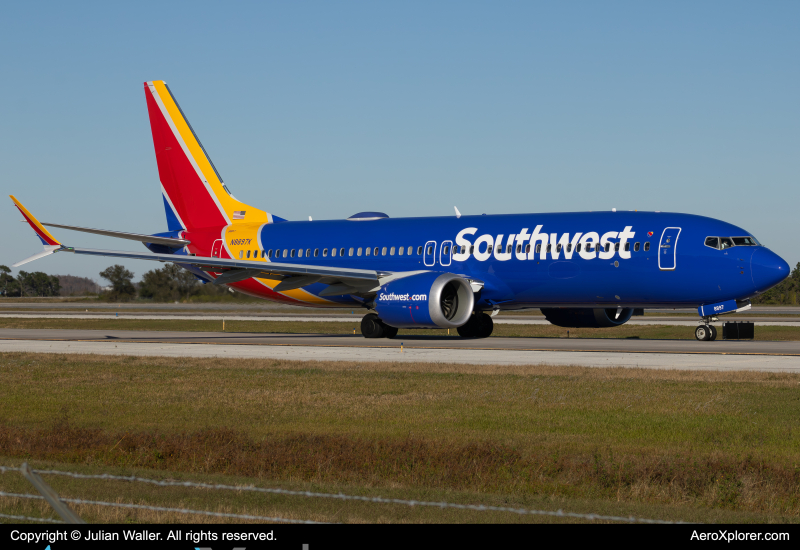 Photo of N8897K - Southwest Airlines Boeing 737 MAX 8 at MCO on AeroXplorer Aviation Database