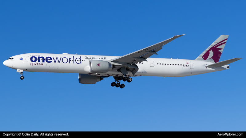 Photo of A7-BAF - Qatar Airways Boeing 777-300ER at MIA on AeroXplorer Aviation Database