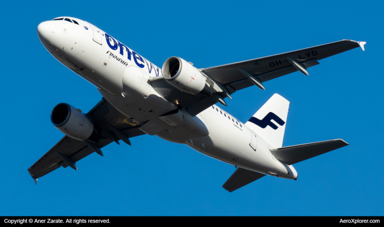 Photo of OH-LVD - Finnair Airbus A319 at HEL on AeroXplorer Aviation Database