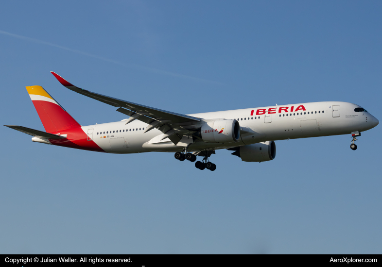 Photo of EC-NIG - Iberia Airbus A350-900 at JFK on AeroXplorer Aviation Database