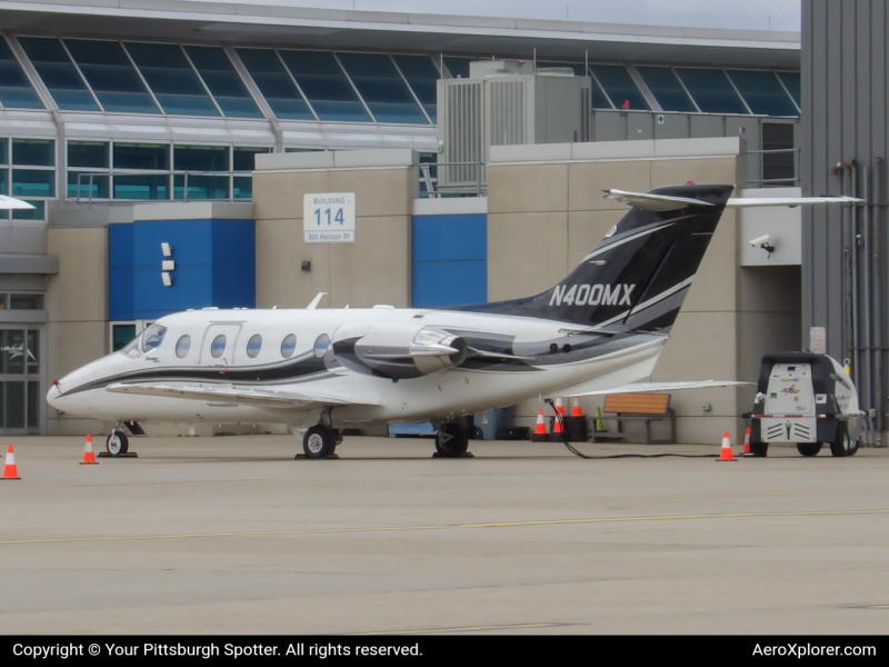 Photo of N400MX - Private  Beechcraft Hawker 400XP at PIT on AeroXplorer Aviation Database