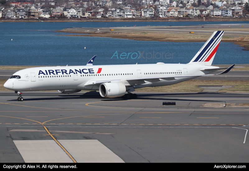 Photo of F-HTYA - Air France Airbus A350-900 at BOS on AeroXplorer Aviation Database