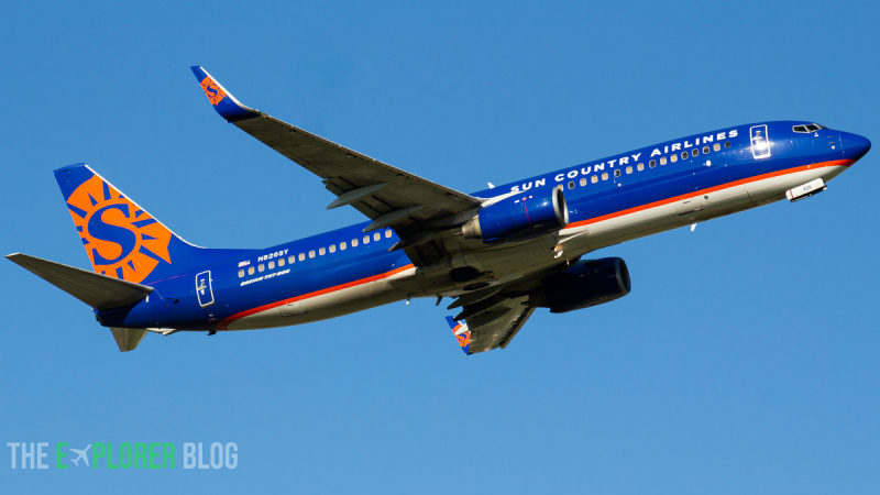 Photo of N826SY - Sun Country Airlines Boeing 737-800 at LUK on AeroXplorer Aviation Database