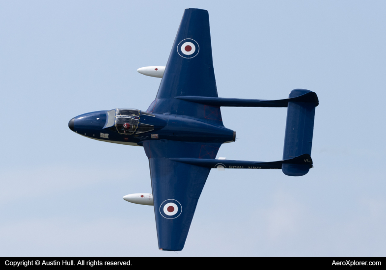 Photo of N115DH - PRIVATE De Havilland Vampire at LBE on AeroXplorer Aviation Database