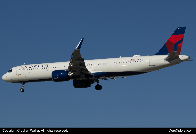 Photo of N504DZ - Delta Airlines Airbus A321NEO at LAX on AeroXplorer Aviation Database