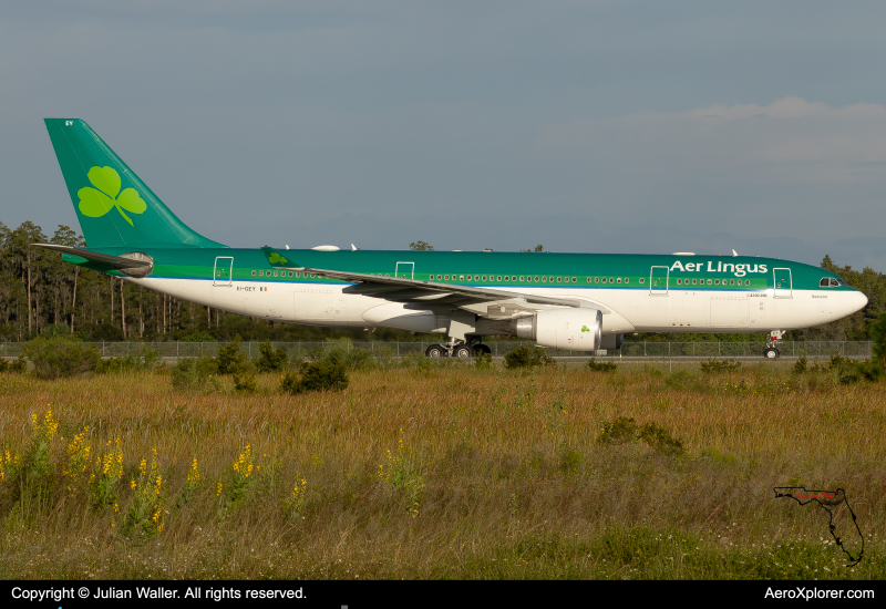 Photo of EI-GEY - Aer Lingus Airbus A330-200 at MCO on AeroXplorer Aviation Database