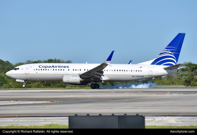Photo of HP-1720CMP - Copa Airlines Boeing 737-800 at MCO on AeroXplorer Aviation Database