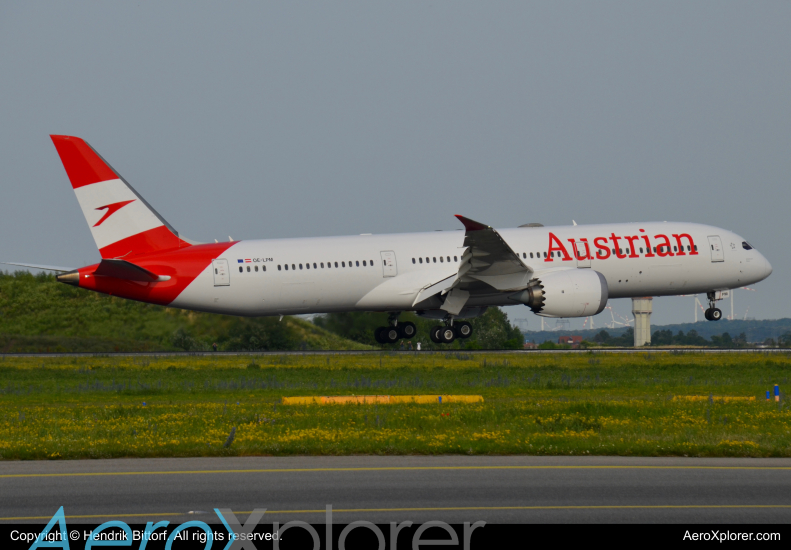 Photo of OE-LPM - Austrian Airlines Boeing 787-9 at VIE on AeroXplorer Aviation Database