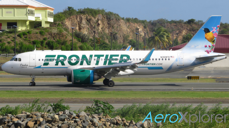Photo of N359FR - Frontier Airlines A320NEO at STT on AeroXplorer Aviation Database