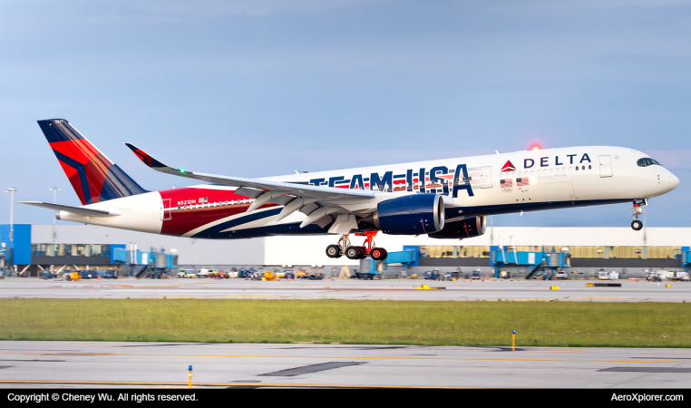 Photo of N512DN - Delta Airlines Airbus A350-900 at DTW on AeroXplorer Aviation Database