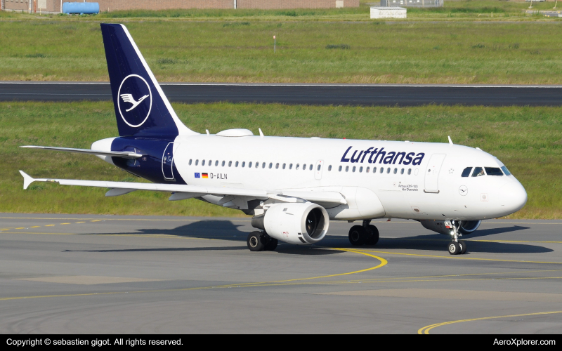 Photo of D-AILN - Lufthansa Airbus A319 at BRU on AeroXplorer Aviation Database