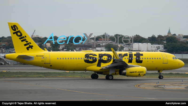 Photo of N656NK - Spirit Airlines Airbus A320 at LGA on AeroXplorer Aviation Database