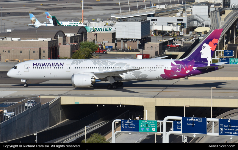 Photo of N780HA - Hawaiian Airlines Boeing 787-9 at PHX on AeroXplorer Aviation Database