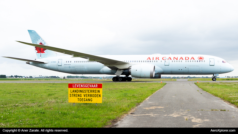 Photo of C-FKSV - Air Canada Boeing 787-9 at AMS on AeroXplorer Aviation Database