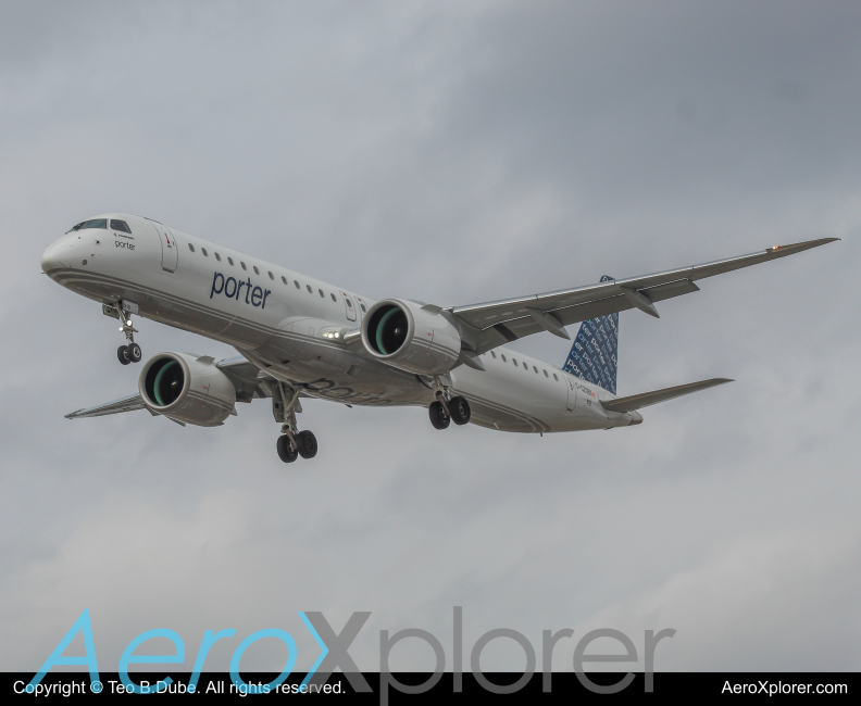 Photo of C-GZQB - Porter Airlines Embraer E195-E2 at YYZ on AeroXplorer Aviation Database