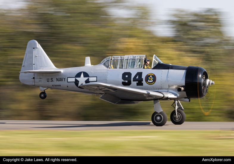 Photo of N796WM - PRIVATE North American T-6 Texan at CJR on AeroXplorer Aviation Database