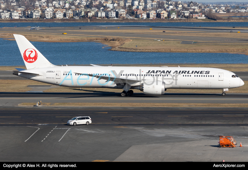 Photo of JA864J - Japan Airlines Boeing 787-9 at BOS on AeroXplorer Aviation Database
