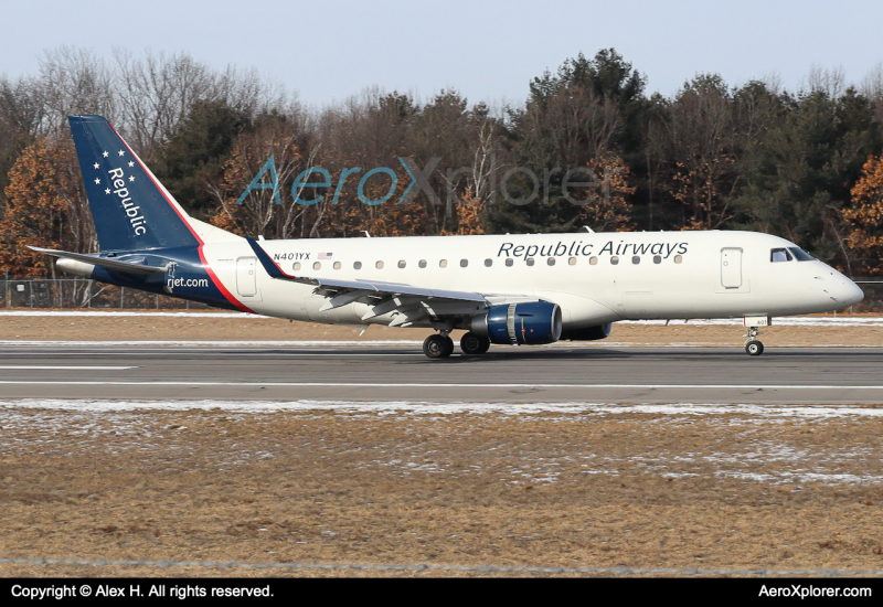 Photo of N401YX - Republic Airways Embraer E175 at MHT on AeroXplorer Aviation Database