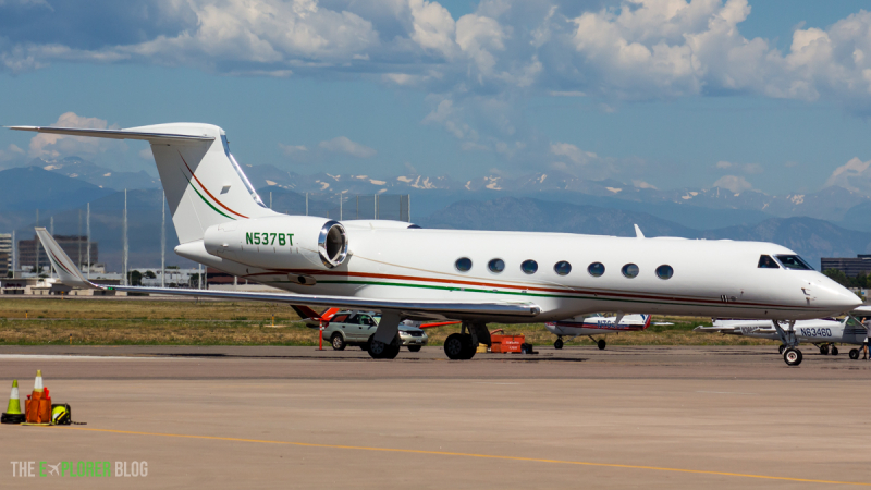 Photo of N537BT - PRIVATE Gulfstream G550 at APA on AeroXplorer Aviation Database