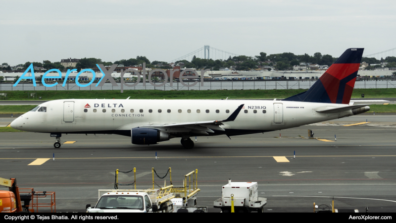 Photo of N238JQ - Delta Connection Embraer E175 at LGA on AeroXplorer Aviation Database