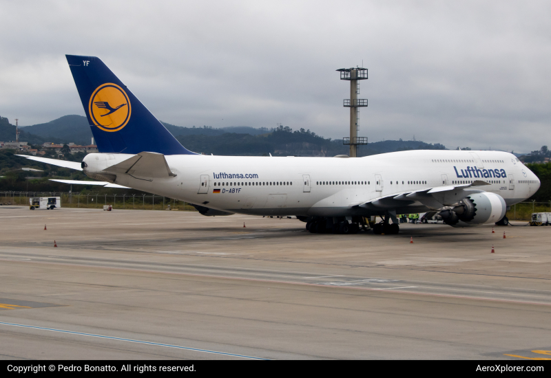 Photo of D-ABYF - Lufthansa Boeing 747-8i at GRU on AeroXplorer Aviation Database