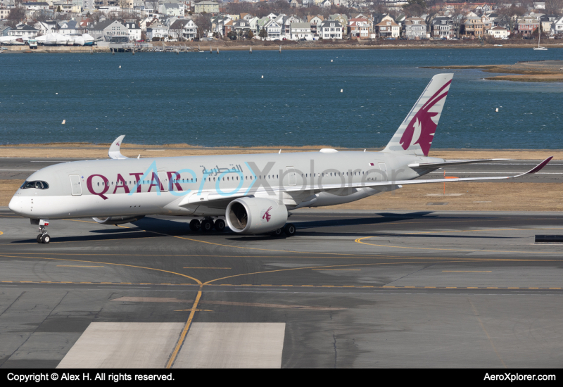 Photo of A7-ALO - Qatar Airways Airbus A350-900 at BOS on AeroXplorer Aviation Database