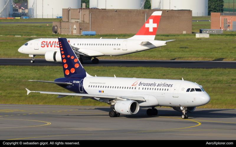 Photo of OO-SSB - Brussels Airlines Airbus A319 at BRU on AeroXplorer Aviation Database