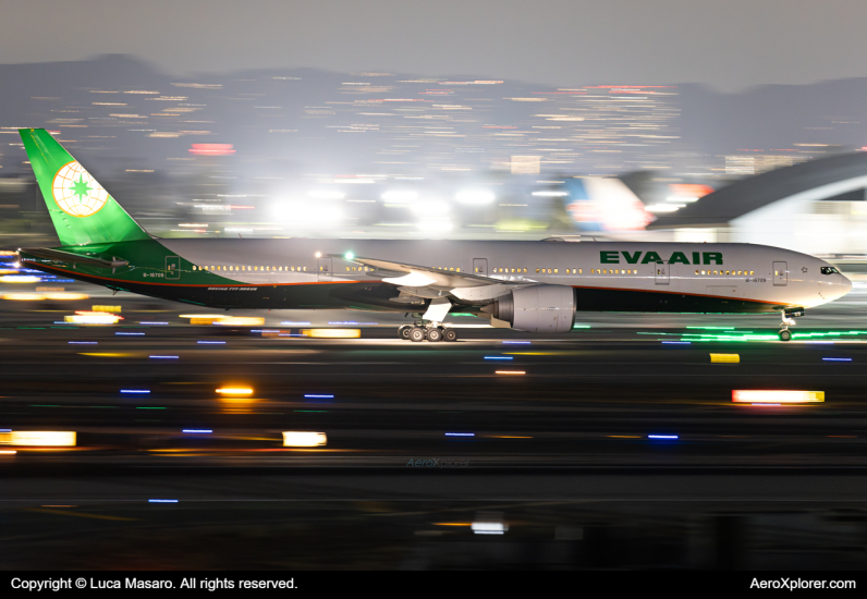 Photo of B-16709 - EVA Air Boeing 777-300ER at LAX on AeroXplorer Aviation Database