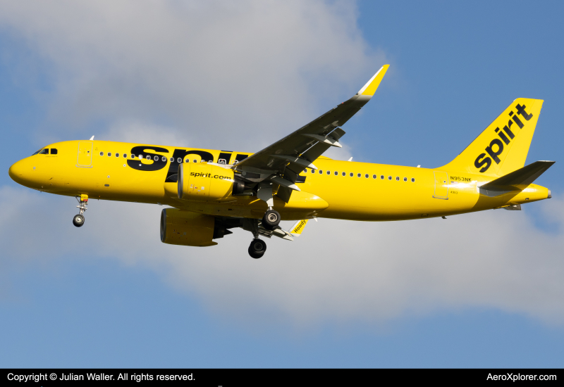 Photo of N953NK - Spirit Airlines Airbus A320NEO at MCO on AeroXplorer Aviation Database