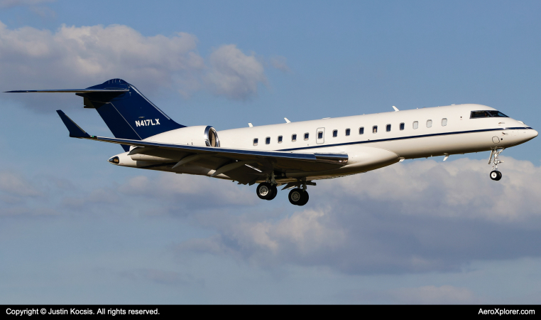 Photo of N417LX - PRIVATE Bombardier Global 6000 at TPA on AeroXplorer Aviation Database