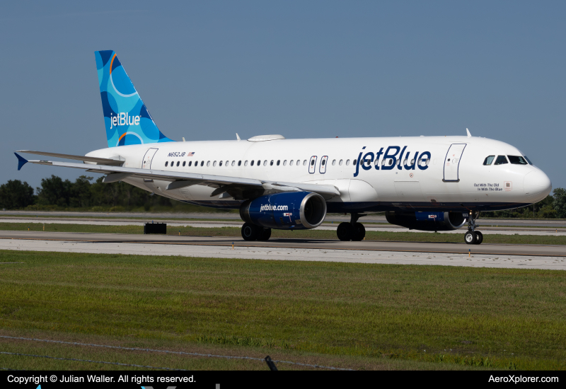 Photo of N652JB - JetBlue Airways Airbus A320 at MCO on AeroXplorer Aviation Database