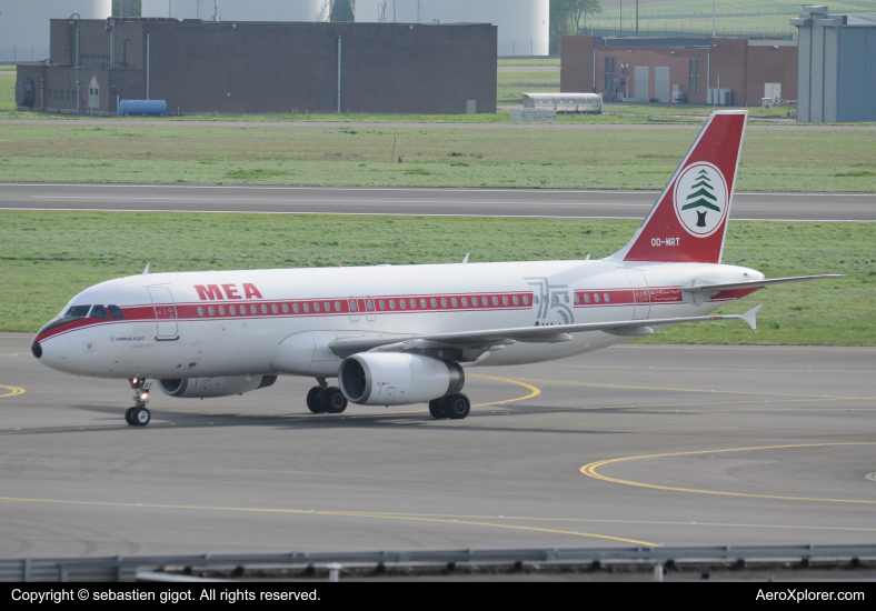 Photo of OD-MRT - Middle East Airlines Airbus A320 at EBBR on AeroXplorer Aviation Database