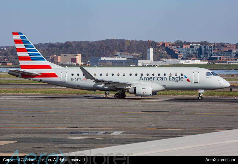 Photo of N428YX - American Eagle Embraer E175 at DCA on AeroXplorer Aviation Database