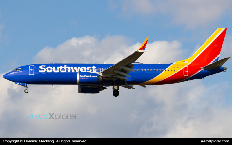 Photo of N181OU - Southwest Airlines Boeing 737 MAX 8 at PIT on AeroXplorer Aviation Database