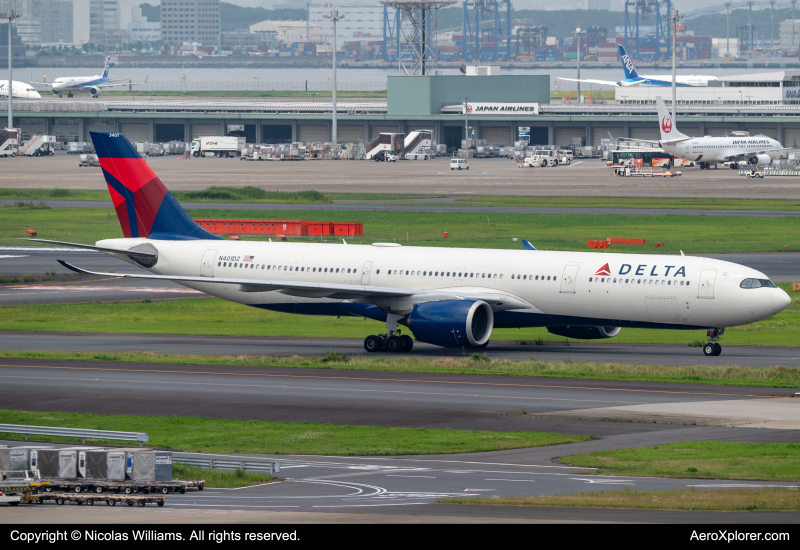 Photo of N401DZ - Delta Air Lines Airbus A330-900 at HND on AeroXplorer Aviation Database