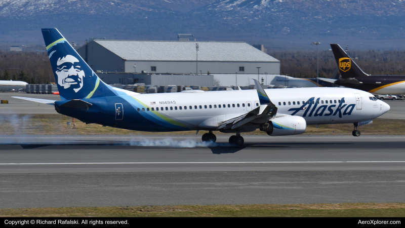 Photo of N569AS - Alaska Airlines Boeing 737-800 at ANC on AeroXplorer Aviation Database