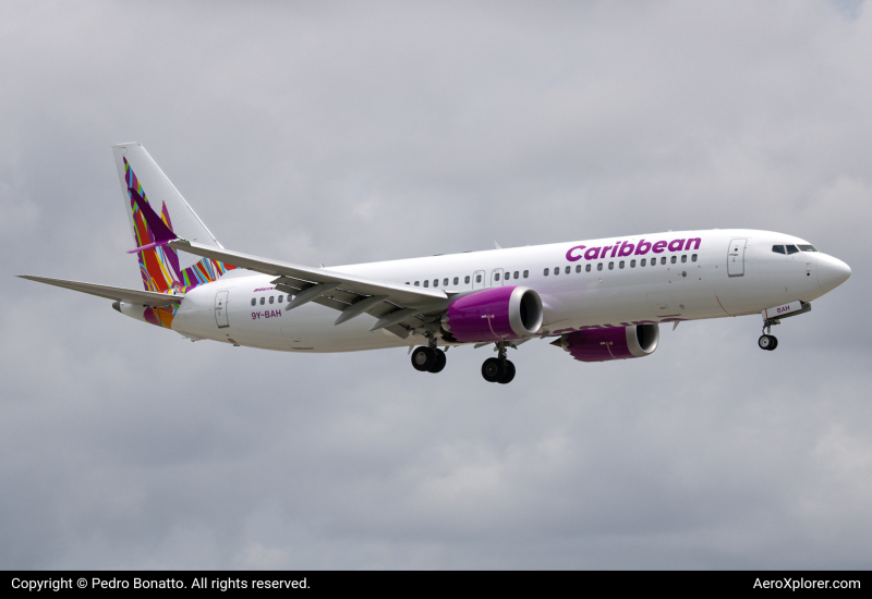 Photo of 9Y-BAH - Caribbean Airlines Boeing 737 MAX 8 at MIA on AeroXplorer Aviation Database