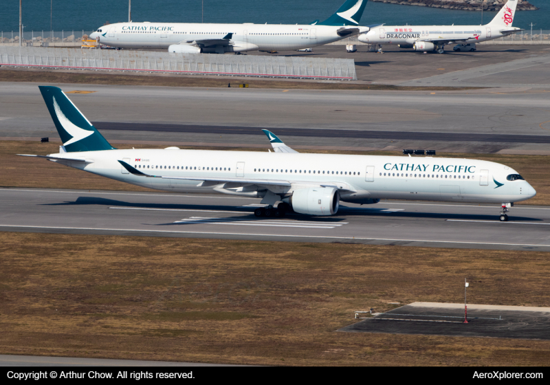 Photo of B-LXJ - Cathay Pacific Airbus A350-1000 at HKG on AeroXplorer Aviation Database